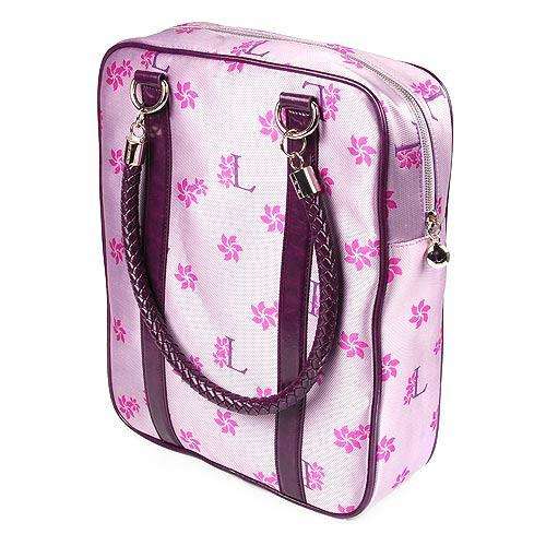 ***R8500*** LANCASTER HANDBAG in Calf Leather and Nylon (Colour Purple & Lavender)